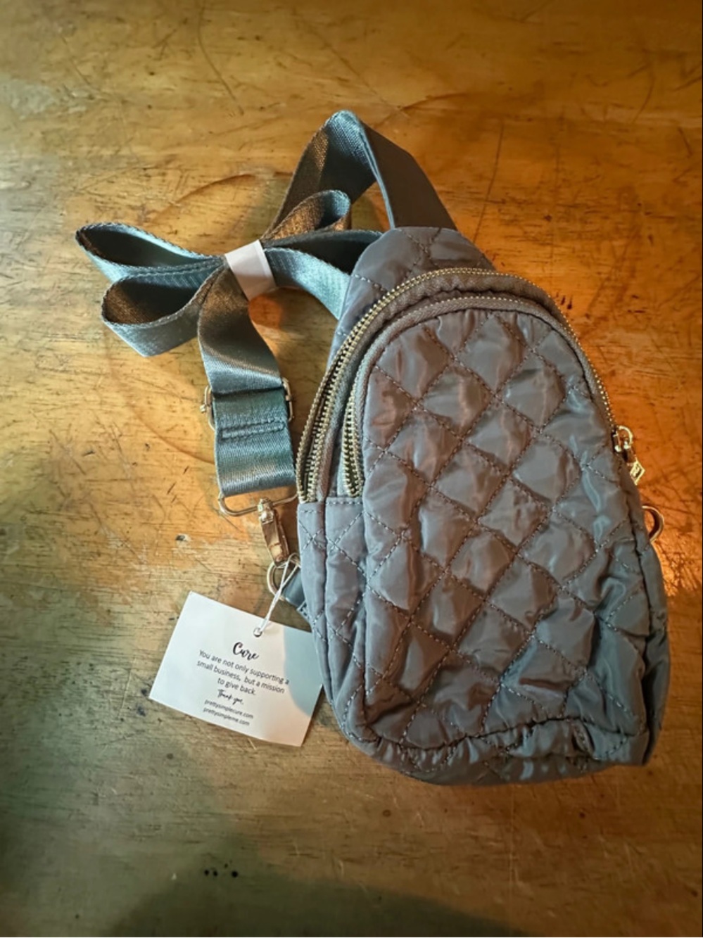 Quilted Puffer Sling Bag
